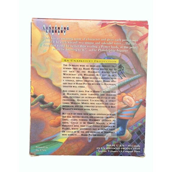 Harry Potter Chamber Of Secrets Audiobook Unabridged 8 Compact Disc Rowling 1999 - Picture 3 of 11